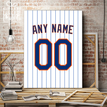 New York Jersey Custom Canvas Print Wall Art for Boy Girl Men Women Baseball Personalized Canvas Art